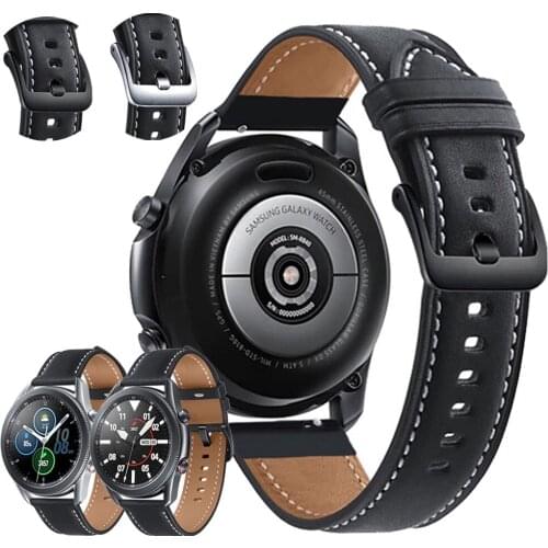 For Samsung Galaxy Watch 3 41mm 45mm Strap 22mm 20mm Genuine Leather Bracelet Watchbands Wristband For Galaxy Watch 42mm 46mm S3