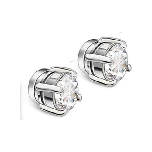 Wholesale There is no ear hole Mens Women Earrings Titanium steel man stud earrings No ear hole Korea magnets magnet ear cli