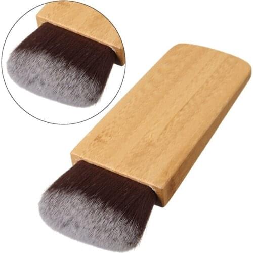 Bamboo Handle Cleaning Brush Soft Brush Cleaner Dust Remover for Vinyl LP Player Accessories