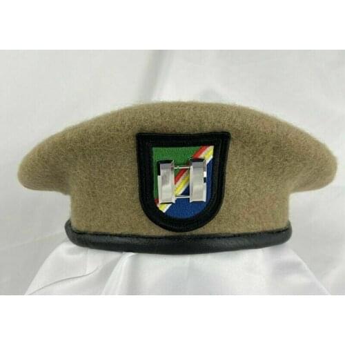 Us Army Ranger Regiment Wool Beret Khaki OfficerS Captain Rank Insignia Hat armyshop2008