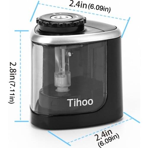 Tihoo Portable Electric/Manual 2 in 1 Pencil Sharpener Automatic Pencil Sharpener Kids Adults Auto Pencil Sharpener Stationery