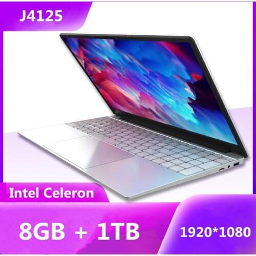 2020 DDR4 RAM 8GB 1TB SSD Ultrabook Laptop Computer with 2.4G/5.0G Wifi Bluetooth For Intel Celeron J4125 windows laptop