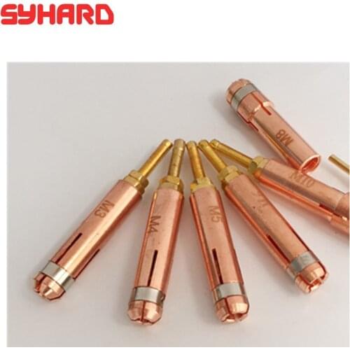 High quality stud welding gun parts stud chuck copper stud welding chuck M3/4/5/6/8/10 nail machine accessories（10pcs/lots)