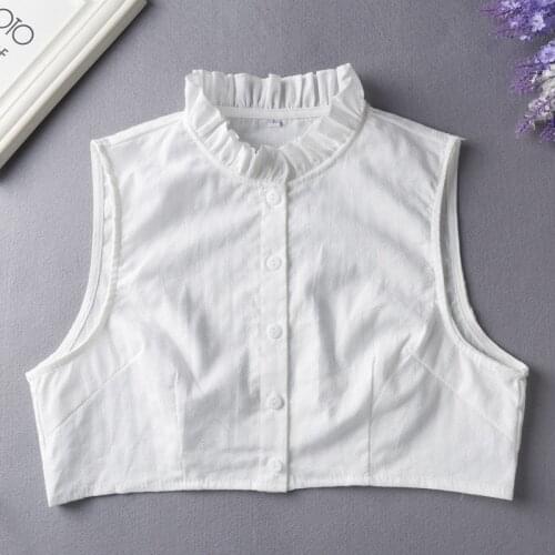 YSMILE Y Fashion New Women Fake Collar Female White Personality Large Size Shirt Blouse Remove Decoration Detachable Collar