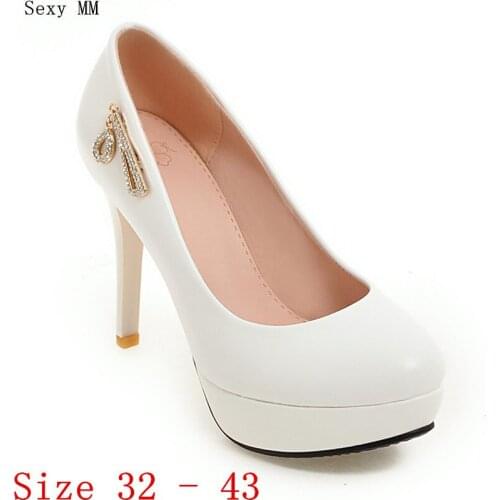 Women High Heel Shoes Platform Pumps Woman High Heels Party Wedding Shoes Kitten Heels Small Plus Size 32 33 - 40 41 42 43