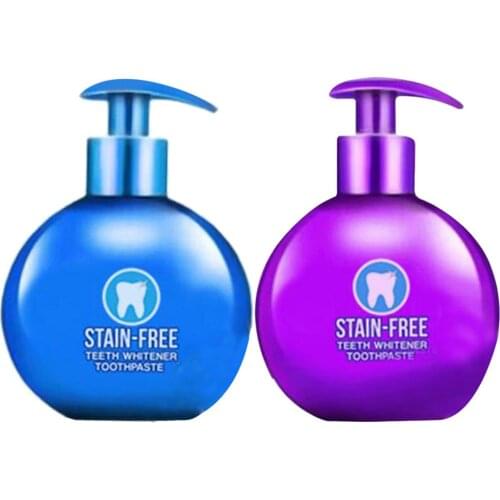 Fashion Pressing Design Toothpaste Fresh Breath Removing Smoke Stains Natural Brightening Teeth Whitening Toothpaste 238g