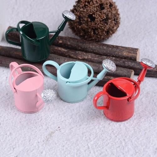 1/12 Metal Watering Can Garden miniature Decoration for Children Kids Dolls Acces Dollhouse Miniature Furniture