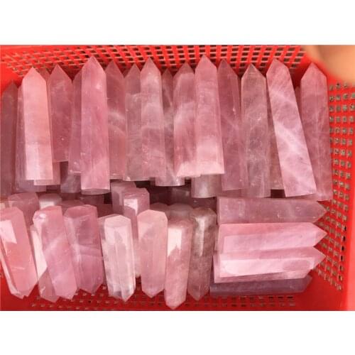 1Kg pretty natural rose quartz crystal terminated point rock healing crystal mineral gemstone spirituality for home&party decor