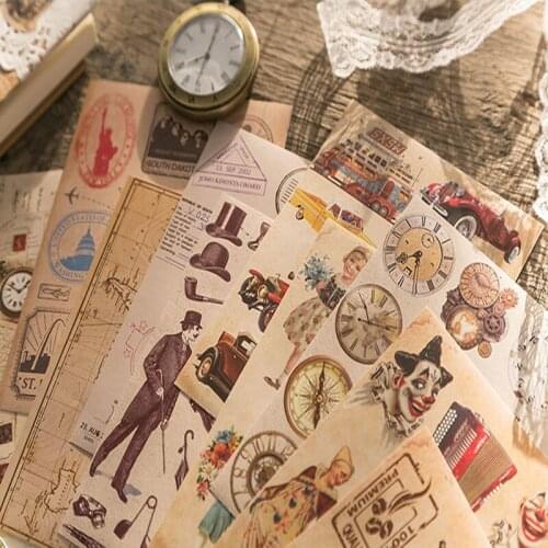 10sheets/lot Retro European Style Character Fruit Scrapbook Creative Diary Scrapbook Decorative Art Culture Stationery Sticker
