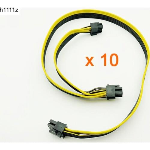 10PCS 8Pin to 8Pin(6+2) Video Card Power Supply Cable Dual Port Connector 8p to 8p Cable 18AWG Wire Adapter for BTC Miner Mining