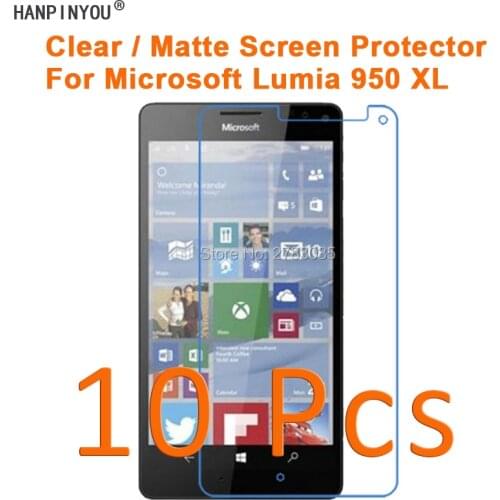 10 Pcs/Lot For Microsoft Lumia 950 XL HD Clear / Anti-Glare Matte Screen Protector Protective Film Guard (Not Tempered Glass)