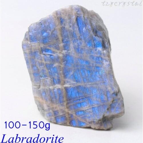 100-150g Unpolished Labradorite Irregular Stone Colored Decorative Specimen