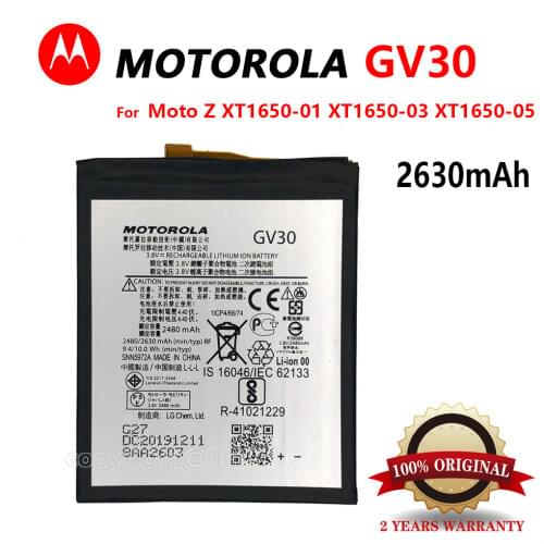 100% Original 2630mAh GV30 Battery For Motorola Moto Z XT1650-05 XT1650-01 XT1650-03 High quality Battery+Tracking number