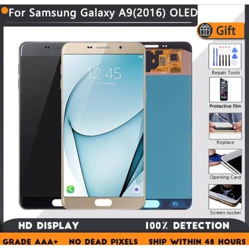 Super AMOLED For Samsung Galaxy A9 2016 SM-A900F, SM-A9000 LCD Display Touch Screen Digitizer Assembly Replacement