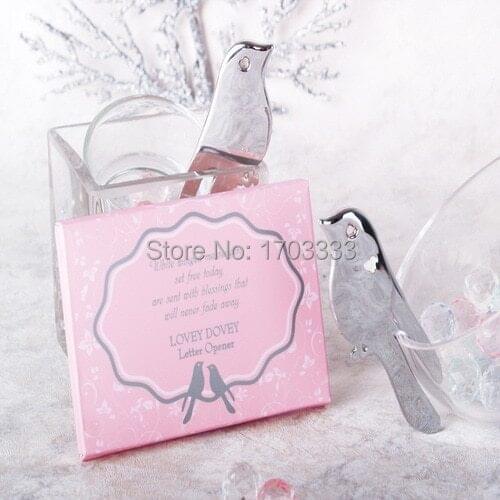Free shipping 200pcs/lot wedding favor Love Birds Letter Opener souvenirs for Wedding Party by fedex or DHL