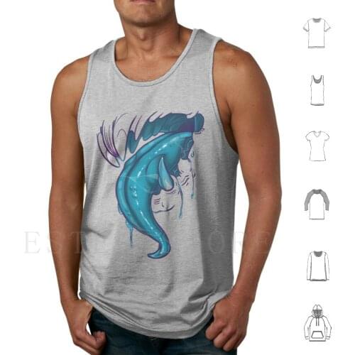 Candybull Dripping Monster Mouth Tank Tops Vest Cotton Monster Maw Mouth Candy Dripping Drippy Teratophilia Xenophilia Bara