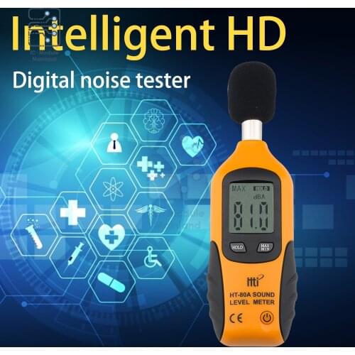 HT-80A High-Definition Digital Noise Tester Decibel Meter Digital Sound Detector 40-130dB Decibel Meter Audio Measuring Tool