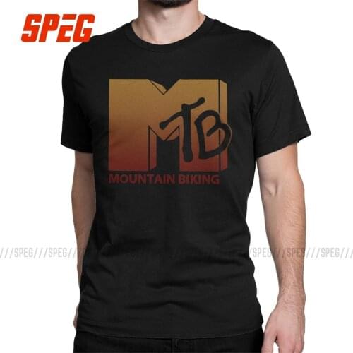 Cycling MTB Mountain Bike T-Shirts Men Bicycle Downhill Humorous 100% Cotton Tees Crew Neck Short Sleeve T Shirt Adult Tops