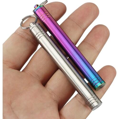 Titanium Alloy Seal Waterproof Toothpick-holder Receive Toothpick Canister Bottle EDC Tool