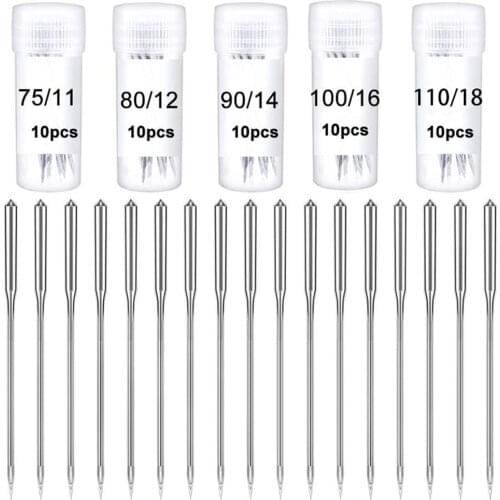 D&D 10pcs Industrial Sewing Machine Needles 70/10 110/18 130/21 140/22 Universal Sewing Accessories