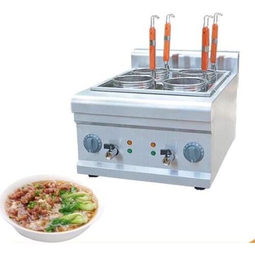 Commercial Electric Pasta Cooker/Noodles Machine/4 Holes Pasta Boiler/Stainless Steel Pasta Maker Cooking Machine