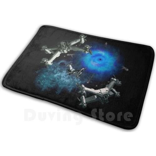 Out Of The Jumpgate Mat Rug Carpet Anti-Slip Floor Mats Bedroom Babylon 5 Starfury Science Fiction Geek Nerd Space Universe