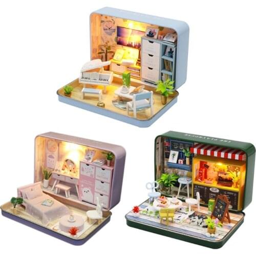 Box Theatre Doll House Miniature Dollhouse with Furniture Romantic Birthday Gift 63HE