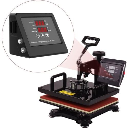 Multi-functional Heat Press Control Box Digital LED Controller for T-shirt/Plate/Cap/Mug Heat Transfer Sublimation Print Machine
