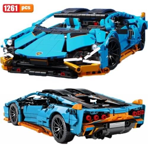 MOC High-tech RC Super Sport Car Famous Racing Car FKP 37 Building Blocks Creativ Speed Vehicle Model Bricks Toys For Kids Gifts
