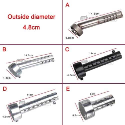 MTCLUB Universal Motorcycle Exhaust Muffler Adjustable Silencer DB Killer Catalyst Silencers 35mm 42mm 45mm 48mm 60mm