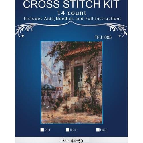 ONEROOM Embroidery Counted Cross Stitch Kits Needlework - Crafts 14 ct DMC DIY Arts Handmade Decor - Flowers door