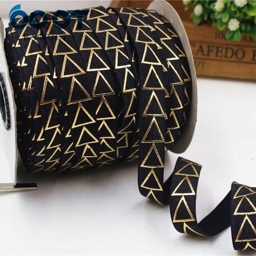 OOOT BAORJCT,1760816, 5/8'' 16MM Bronzing elasticity Ribbon , 10 yards DIY handmade hair accessories Material , free shipping