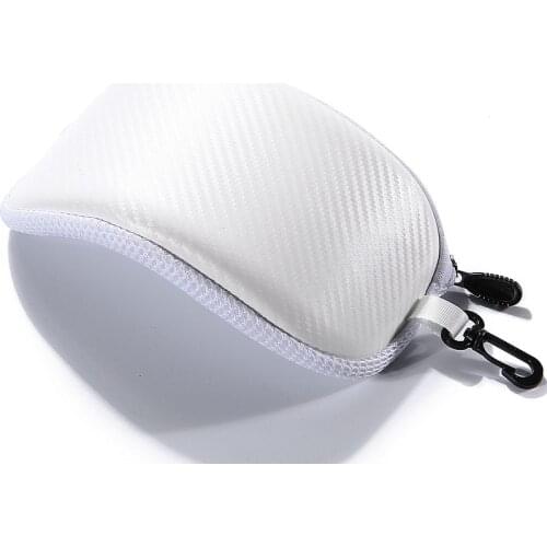 Portable Ski Eyewear Case Waterproof Motorcycle Goggle Zipper Bag Arc-Shaped PU Pouch Outdoor Sports Goggles Protective Bag