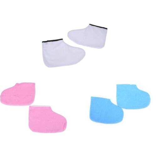 1Pair Professional Mini SPA Pedicure Sock Exfoliating Socks Paraffin Wax Protection Leg Foot Gloves For Warmer Wax Heater