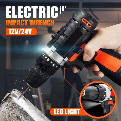 Raitool 12V/24V Power Drill Cordless Rechargeable 2 Speed Electric Drill Electric Screwdriver Mini Lithium Battery Power Tool