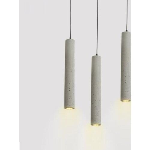 1 pcs Modern Pendant Lights Industrial Lamp Concrete Cement Cylinder Pipe Kitchen Lights Shop Bar Counter Island Lighting