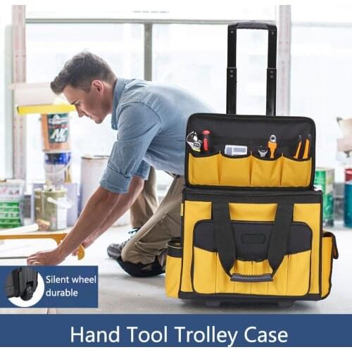 Trolley Electricians Tool Bag Multifunctional Roller-type Hardware Toolbox Canvas Tool Bag Electricians Waist Bag CH