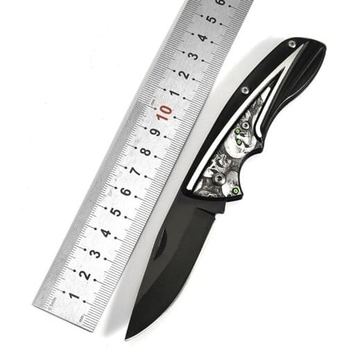 Cool Pattern Outdoor Camping Tactical Knife Stainless Steel Multifunctional Portable Folding Knife Sharp Blade Gadgets for Men