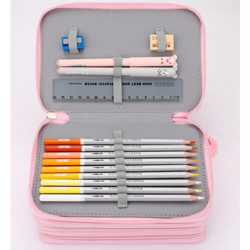 2/3/4 Layers High Quality pencil case Canvas school Cases fabric pencil bag pencil pouch stifte tasche pencil 04856