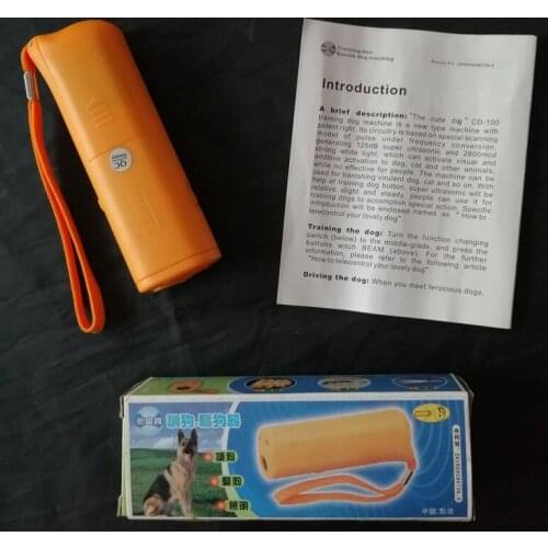 High Quality CD100 Ultrasonic Dog Repeller Training Pet Dog Device Trainer 3 in 1 TRAINING + REPELLER + LED light Free shipping