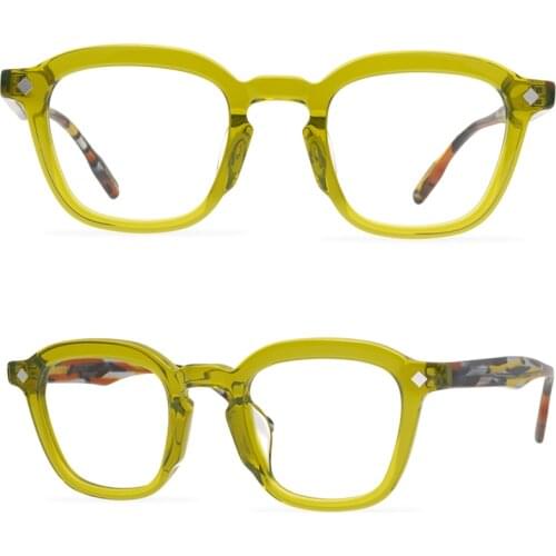 High-quality acetate glasses frame candy color transparent glasses for big face