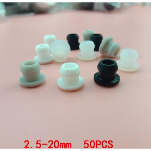 50 Pcs Silicone button type sealing plug waterproof sealing rubber hole stopper round silicone plug Sheet metal sealing cover