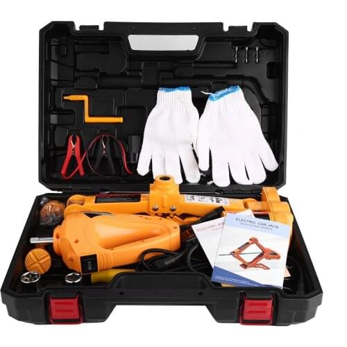 Oversea 3Ton 12V DC Automotive Electric Jack Lifting Car SUV Emergency Equipment w/ Impact Wrench Car Jack New