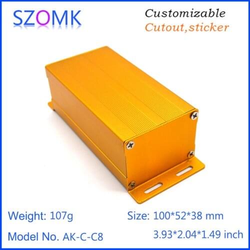 1 pc, 38*52*100mm szomk powder coating aluminum box of electronic project box hot sales wall mount aluminum extrusion enclosure