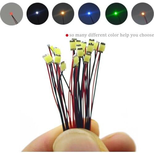 10pcs led micro smd wired welder solder train litz HO N scale led sand toys kits