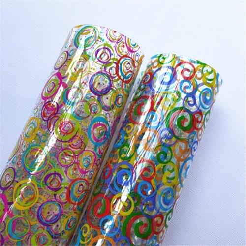 20*33CM A4 size summer ice cream transparent cartoon UV print PVC fabric BHY1035