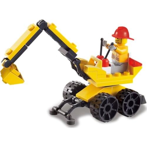 586pcs 6-in-1 XIPOO Truck Series XP93301-6 Drill Navvy Roller Rooter Engineering Model Building Block boys Toys for children