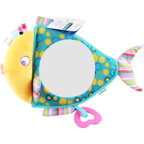 Car Car Rearview Mirror Baby Hanging Toys Plush Teether Teething Safe Stuffed Newborn Car Seat Infant Nursing Care Toy Soft