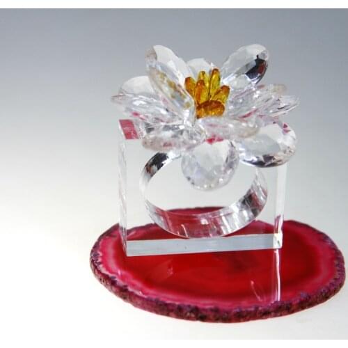 Free shipping crystal flower napkin ring wedding wholesale napkin holder 12 pcs