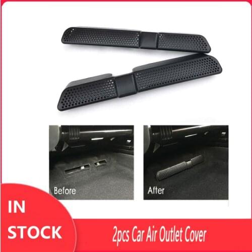 Black Dustproof Ventilation Car Vent Cover Car Mesh Air Conditioner Under Air Seat For Skoda Kodiaq 2016 2017 2018 2PCS / Set